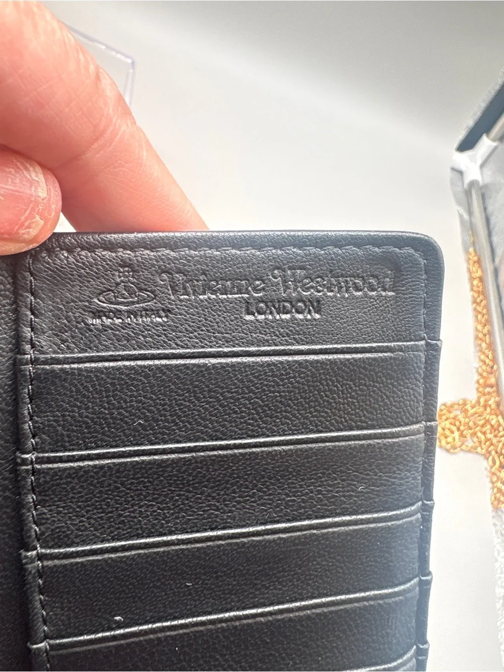 Vivienne Westwood Vintage Orb Black Leather Bifold Long Wallet